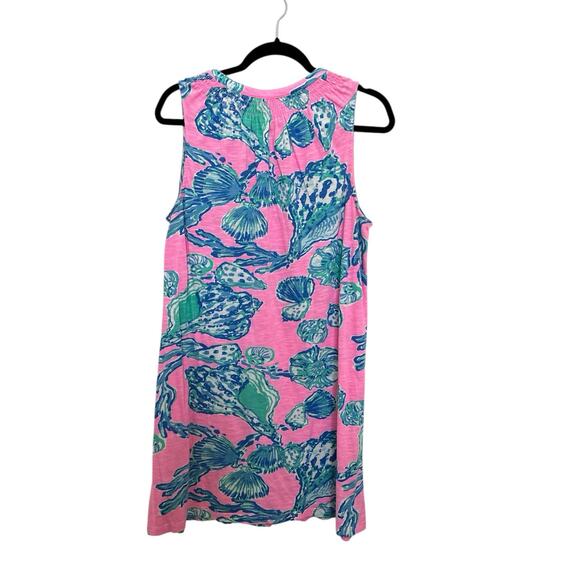 Lilly Pulitzer L Essie Barefoot Princess Seashell Pink Pout Dress button V-Neck - Picture 3 of 6